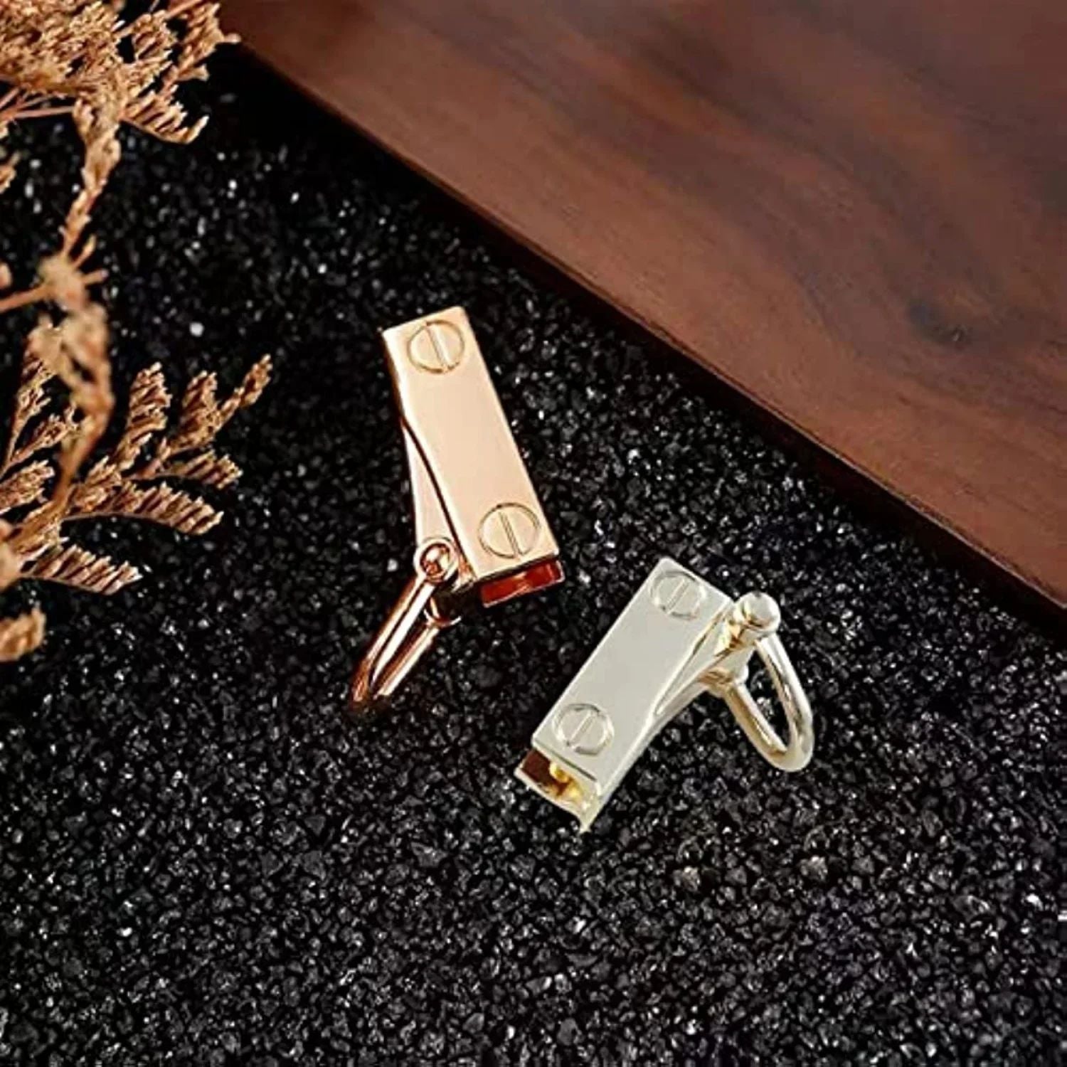 Metal SideClip DRing Bag Buckle Connector 2 Pcs  Durable Purse Hardware For DIY Bags  Strap Replace 4