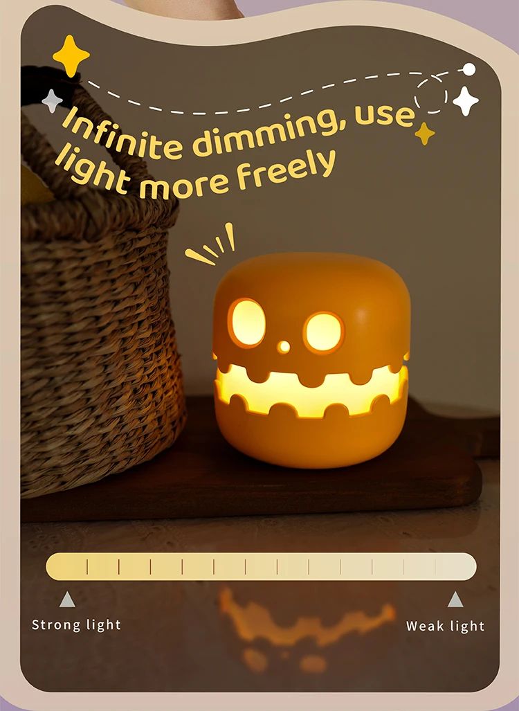 Cute Cartoon Ghost Night Light  Rechargeable Bedside Lamp For Kids 14