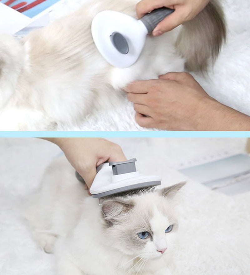 Automatic Pet Hair Removal Brush Stainless Steel Dog Hair Comb Cat Grooming Supplies 4