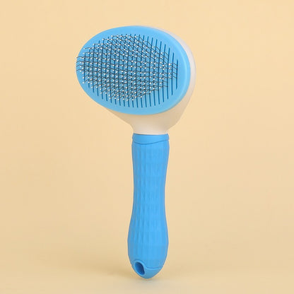 Automatic Pet Hair Removal Brush Stainless Steel Dog Hair Comb Cat Grooming Supplies 1