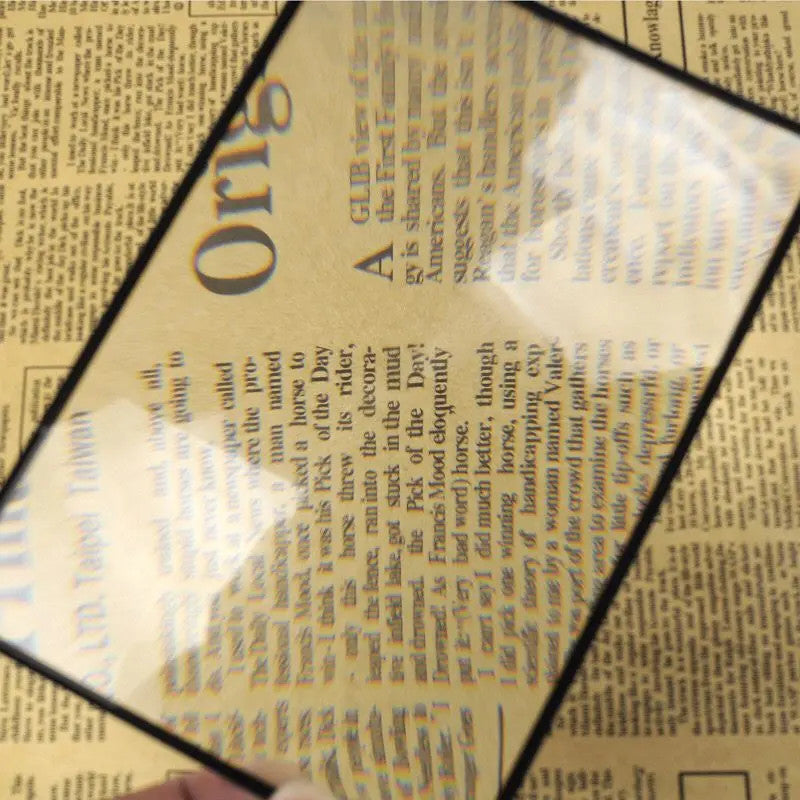Reading Aid Glass, Full Page Large Sheet Magnifier, Magnifying Lens for Reading