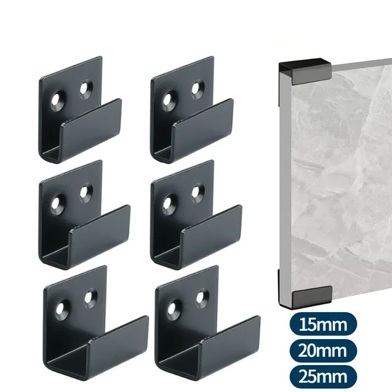 4Piece Stainless Steel Tile Display Holder Set  HeavyDuty Wall Mount Brackets 1
