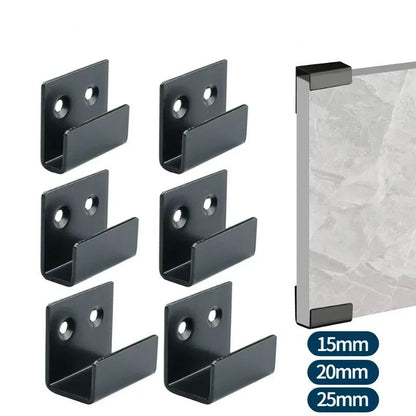 4Piece Stainless Steel Tile Display Holder Set  HeavyDuty Wall Mount Brackets 1