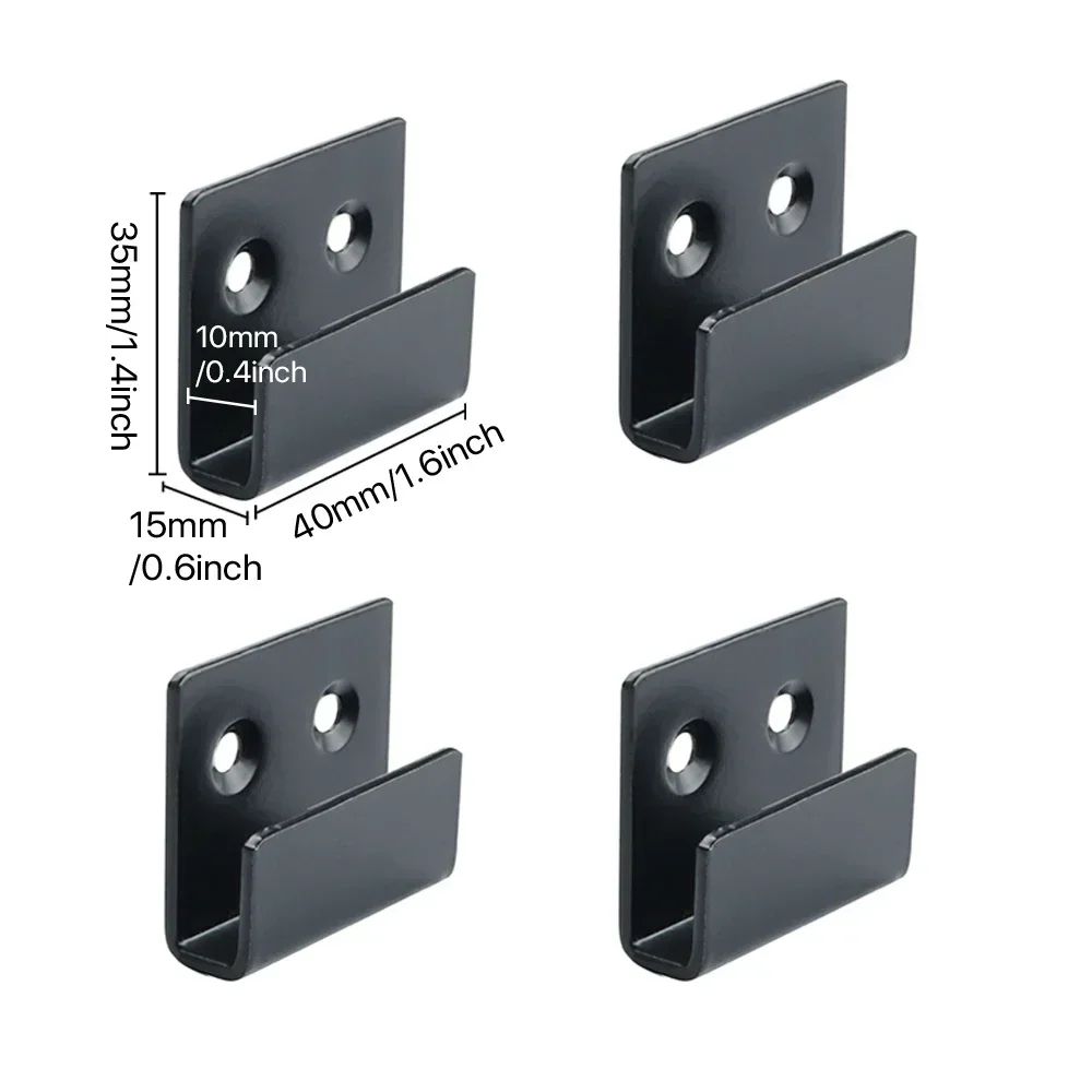4Piece Stainless Steel Tile Display Holder Set  HeavyDuty Wall Mount Brackets 6