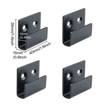 4Piece Stainless Steel Tile Display Holder Set  HeavyDuty Wall Mount Brackets 6