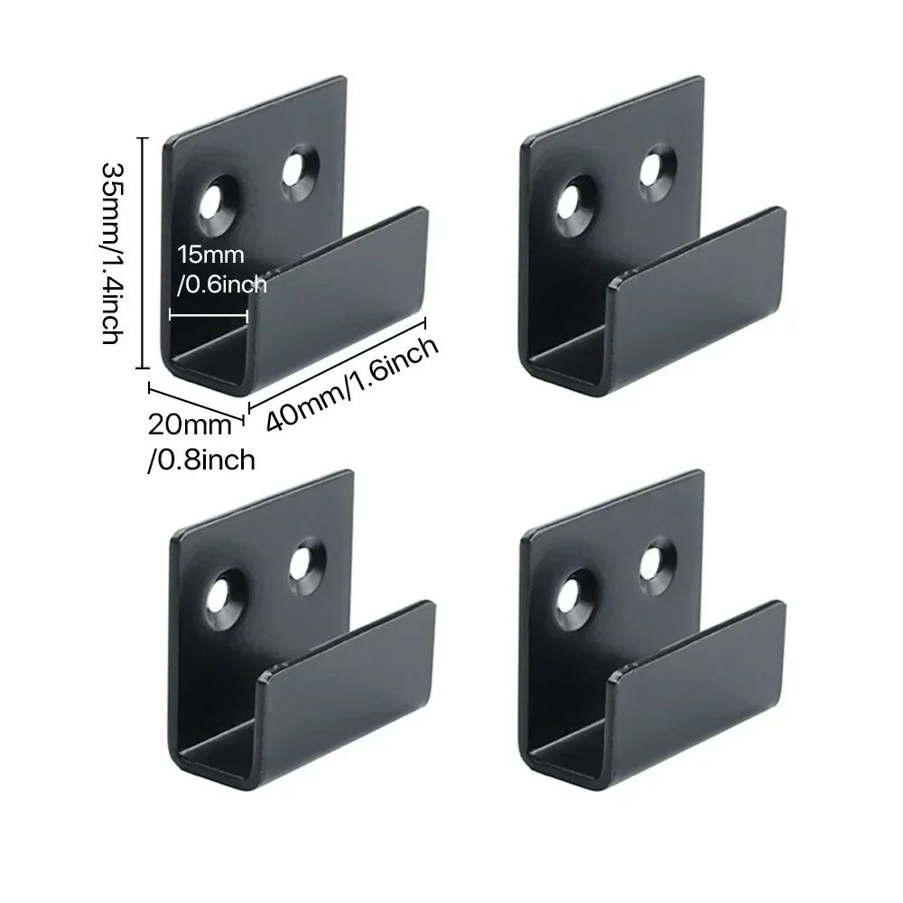 4Piece Stainless Steel Tile Display Holder Set  HeavyDuty Wall Mount Brackets 7
