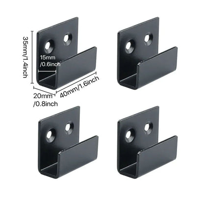 4Piece Stainless Steel Tile Display Holder Set  HeavyDuty Wall Mount Brackets 7