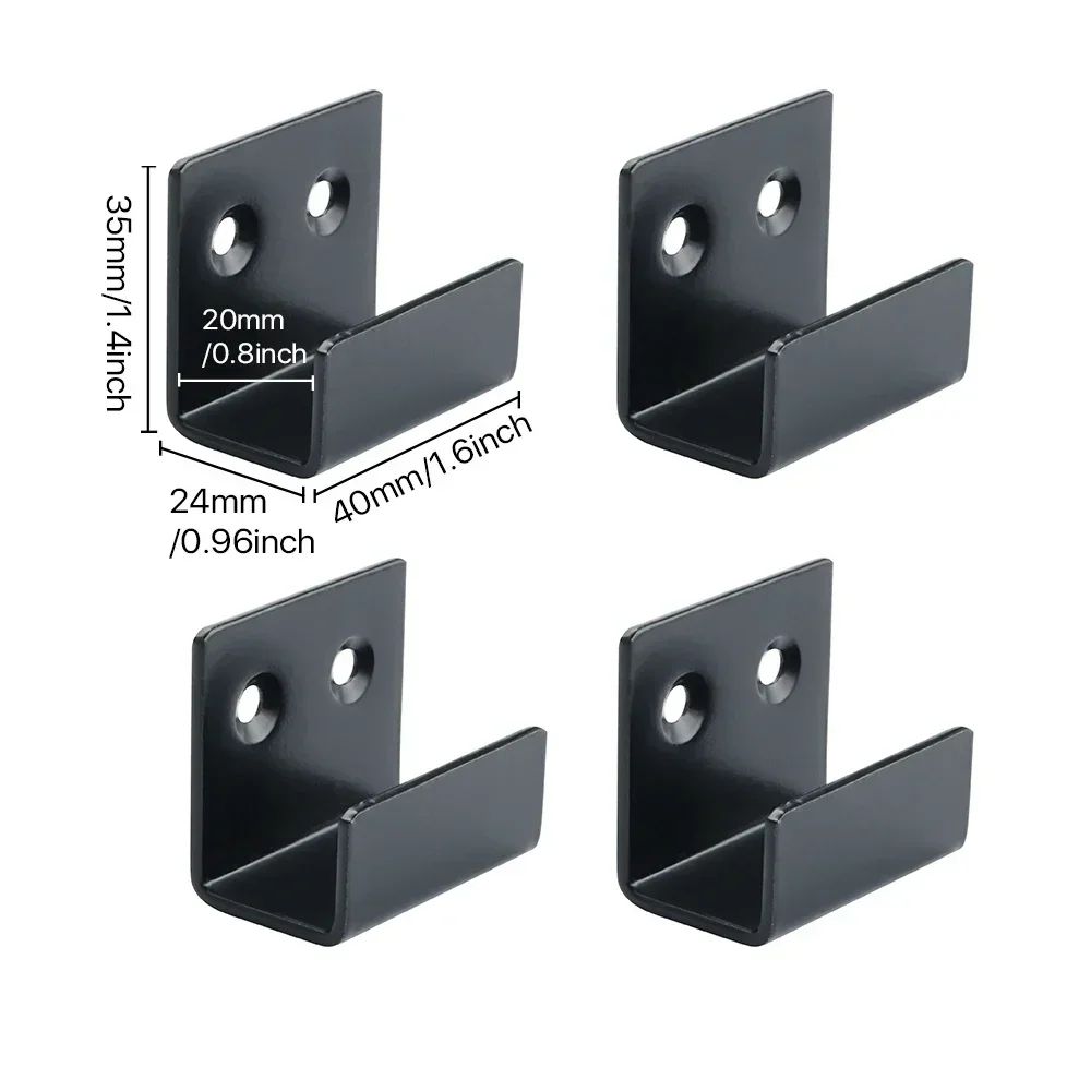 4Piece Stainless Steel Tile Display Holder Set  HeavyDuty Wall Mount Brackets 8