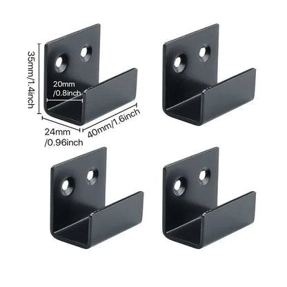 4Piece Stainless Steel Tile Display Holder Set  HeavyDuty Wall Mount Brackets 8