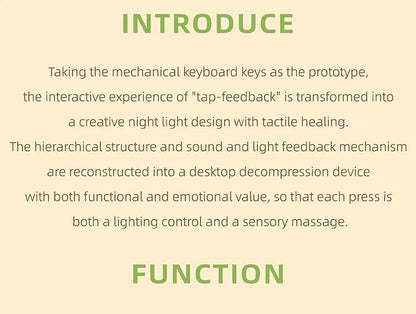 KeyboardStyle LED Night Light With Press Switch  Timer 8