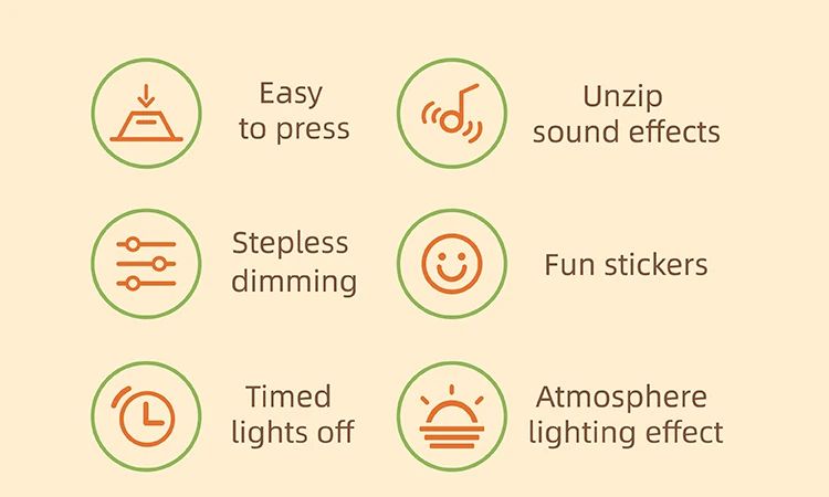 KeyboardStyle LED Night Light With Press Switch  Timer 9