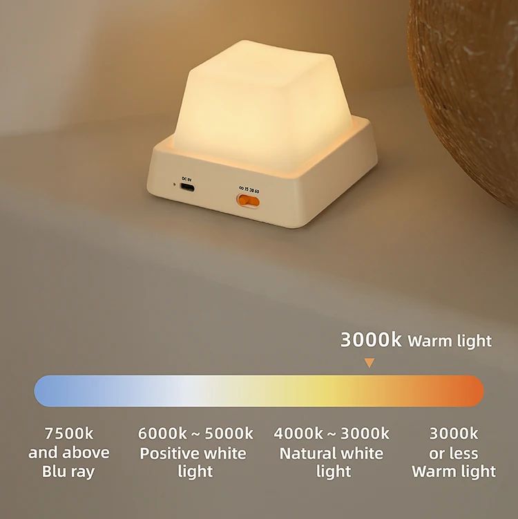 KeyboardStyle LED Night Light With Press Switch  Timer 24