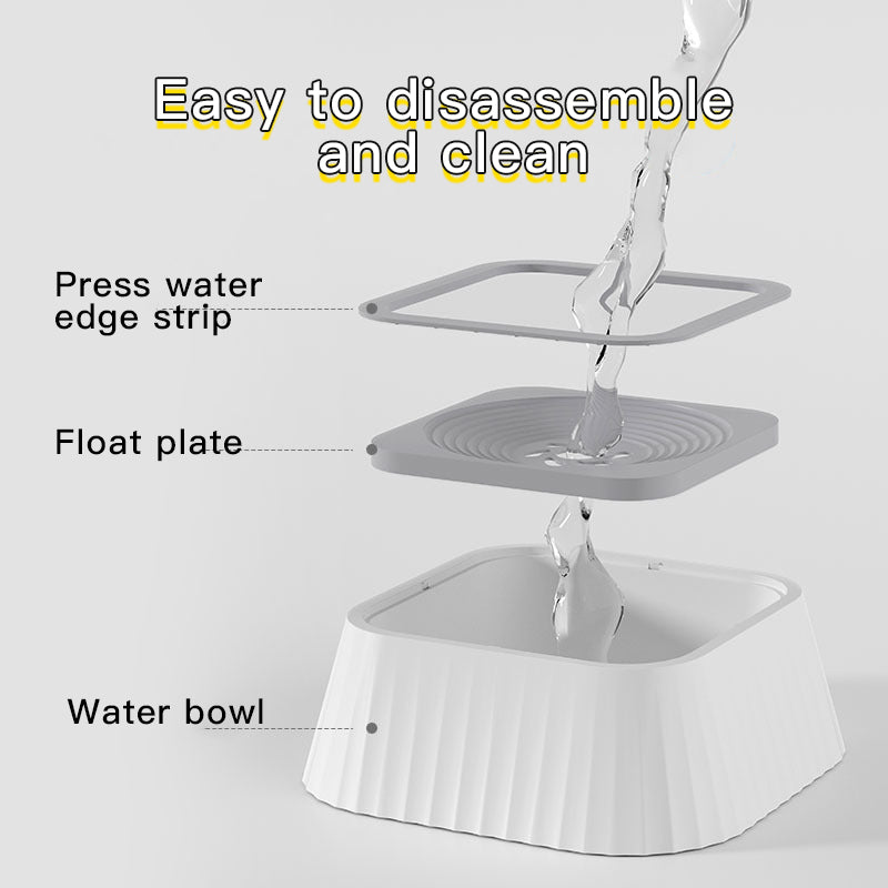 NonSlip SpillProof Pet Water Bowl Floating Design For Cats And Dogs 5
