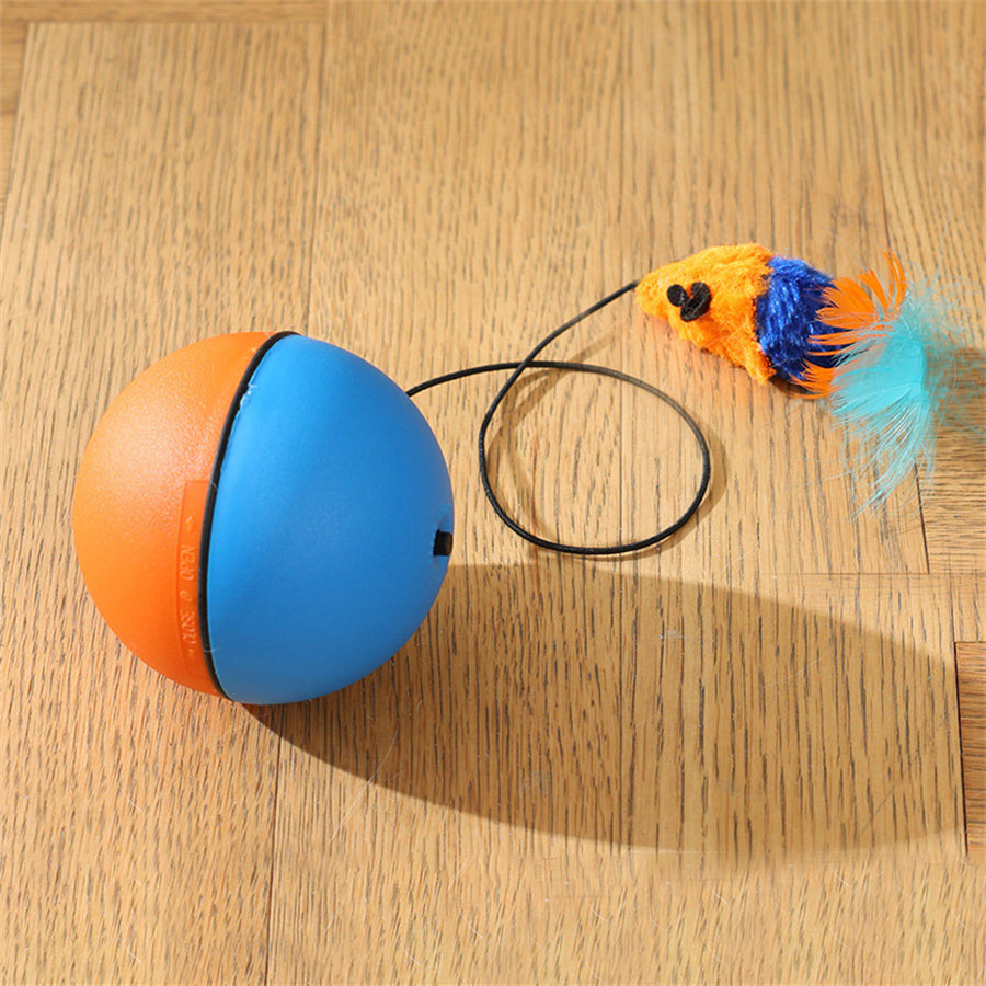 BatteryPowered Interactive Cat Toy Ball With Tracking Mouse  Automatic Rolling Teaser For Cats Of A 6