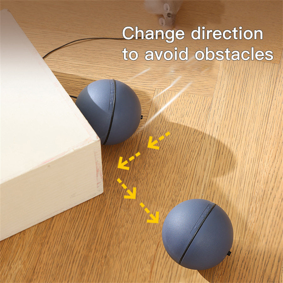 BatteryPowered Interactive Cat Toy Ball With Tracking Mouse  Automatic Rolling Teaser For Cats Of A 5