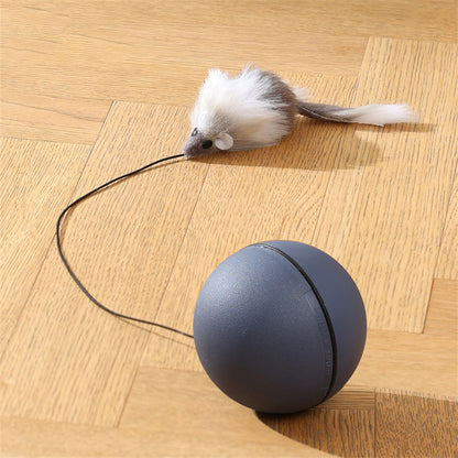 BatteryPowered Interactive Cat Toy Ball With Tracking Mouse  Automatic Rolling Teaser For Cats Of A 7