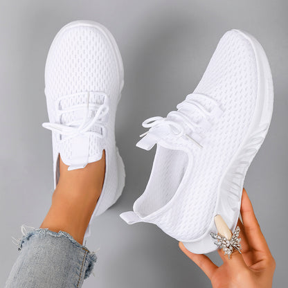 Breathable Mesh Flat Shoes for Women, Casual Sneakers, Summer Shoes, Women's Shoes