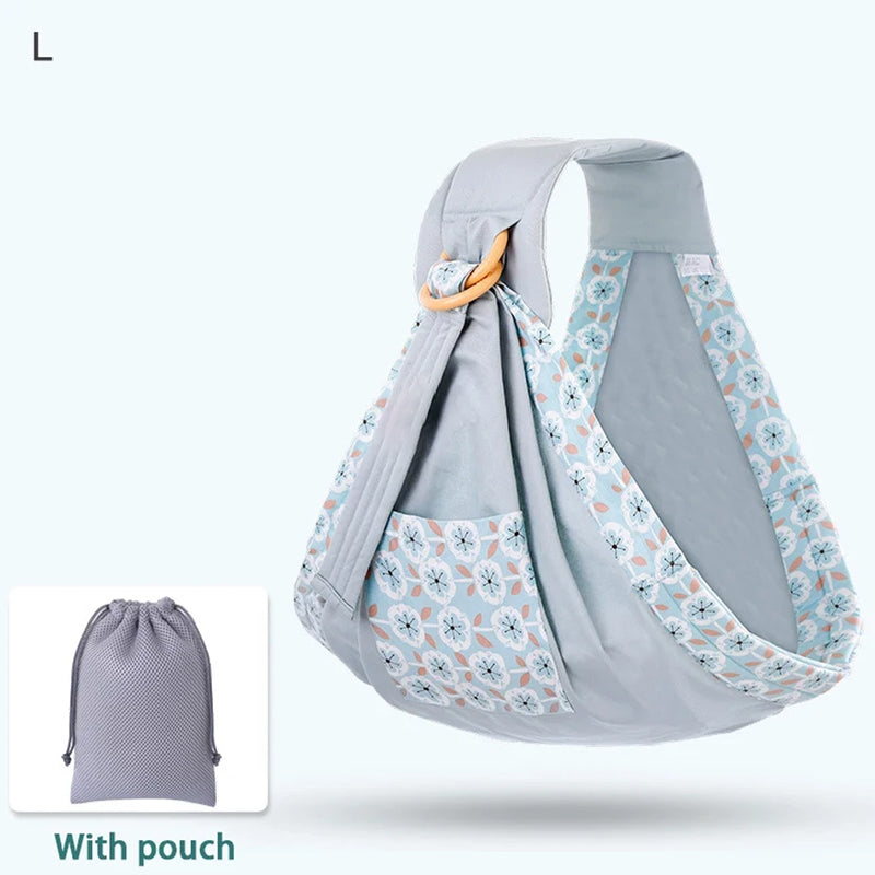 Newborn Baby Sling Wrap Carrier Infant Nursing Cover Mesh Fabric Breastfeeding Wrap Carrier 6