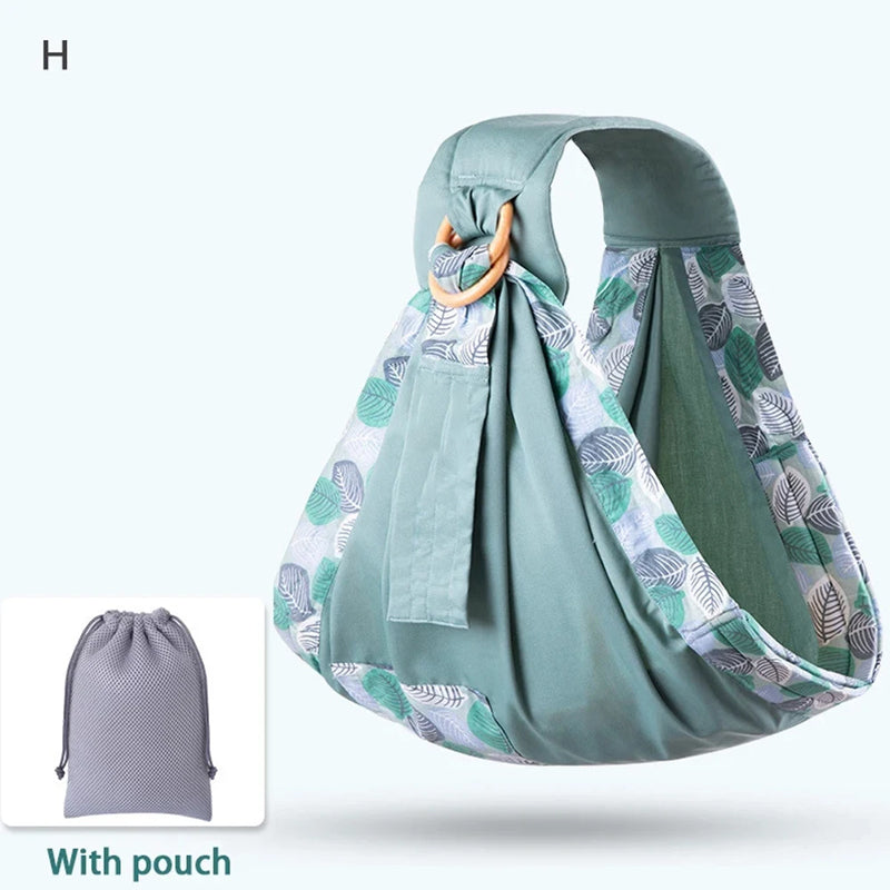 Newborn Baby Sling Wrap Carrier Infant Nursing Cover Mesh Fabric Breastfeeding Wrap Carrier 8