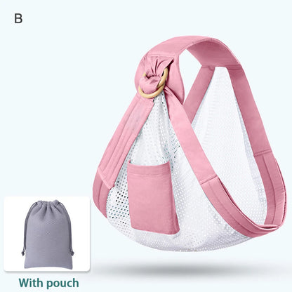 Newborn Baby Sling Wrap Carrier Infant Nursing Cover Mesh Fabric Breastfeeding Wrap Carrier 9