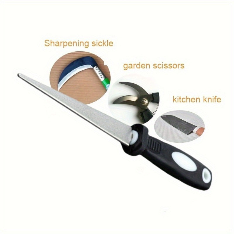 Diamond Sharpening Stone Double Sided Flat And Curved Design Easy To Grip Handle With One Stone Two 1
