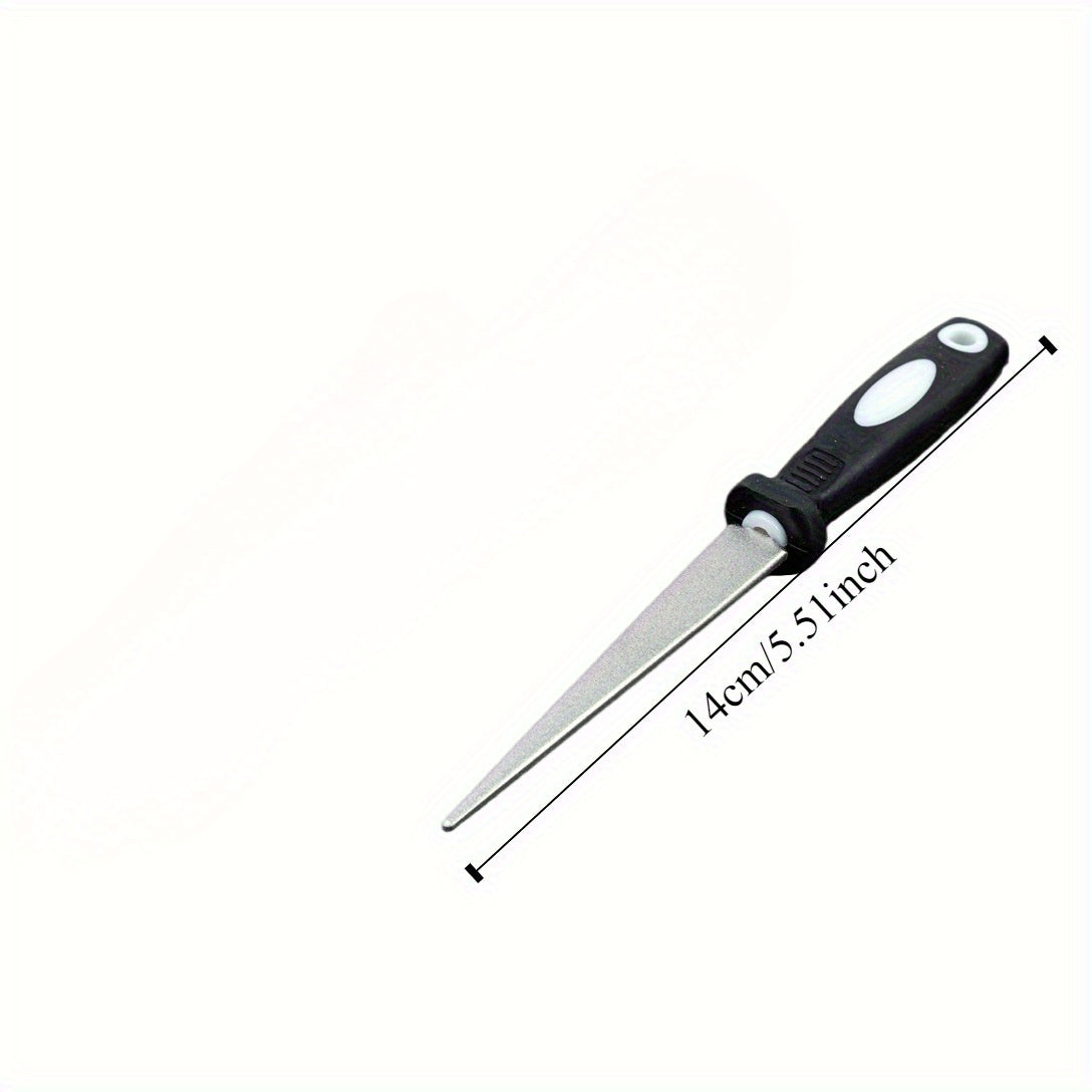 Diamond Sharpening Stone Double Sided Flat And Curved Design Easy To Grip Handle With One Stone Two 4