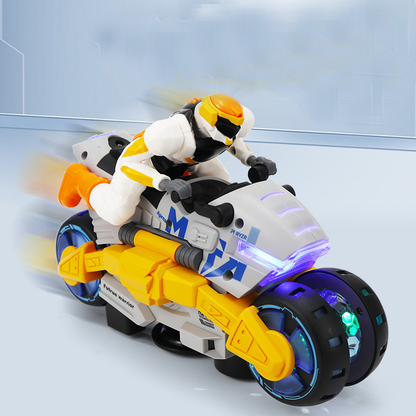 Electric Stunt Transformable Motorcycle Children Toy With Rotating Light Music Christmas Gift 2