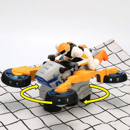 Electric Stunt Transformable Motorcycle Children Toy With Rotating Light Music Christmas Gift 4