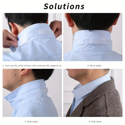 Adjustable Collar Support Brace Invisible Neckline Enhancer For Shirts  Suits Durable Plastic 3