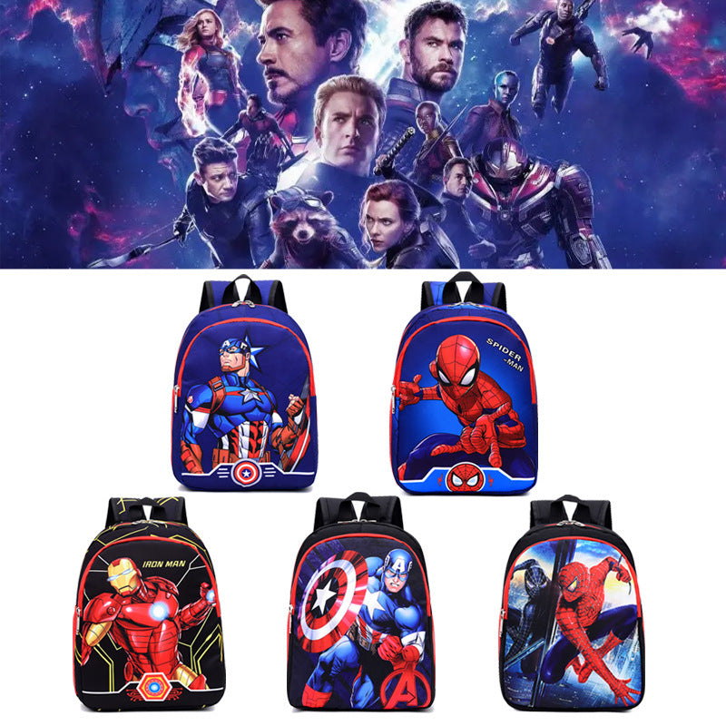 SpiderMan Cartoon Schoolbag For Boys Disney Marvel Series Backpack 4