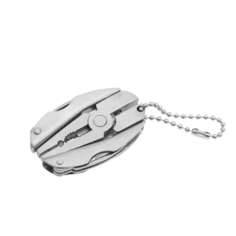 Stainless Steel Multi-Tool Keychain with Pliers, Knife, Screwdriver - Compact Outdoor Tool for Everyday Use