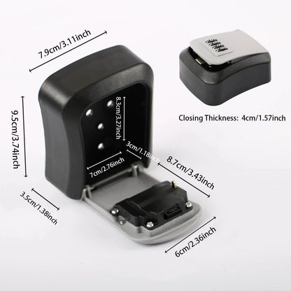 Smart WallMounted Code Key Safe  Outdoor Resettable Password Lock Box For Spare Keys 3