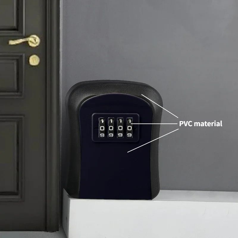 Smart WallMounted Code Key Safe  Outdoor Resettable Password Lock Box For Spare Keys 5