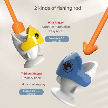 Montessori Dinosaur Fishing Toy Set Kids Play Rod Game With Magnetic Fishing Rod Educational Gift F 2