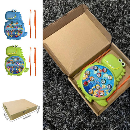 Montessori Dinosaur Fishing Toy Set Kids Play Rod Game With Magnetic Fishing Rod Educational Gift F 4