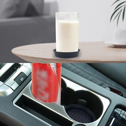Silicone Car Coasters 2Pack  NonSlip Bling Cup Holder Inserts For Car Interior Accessories 4