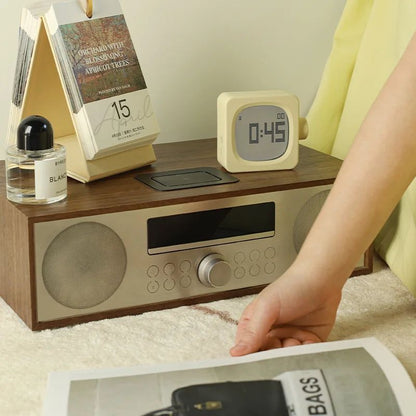 Square Digital LED Alarm Clock With USB Charger  Timer 1