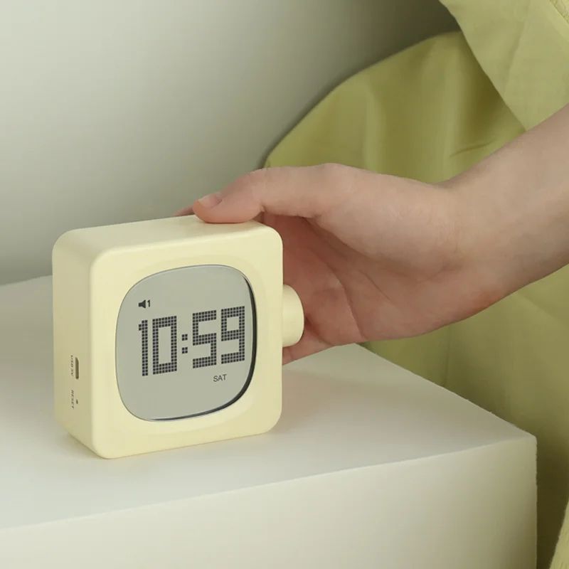 Square Digital LED Alarm Clock With USB Charger  Timer 5