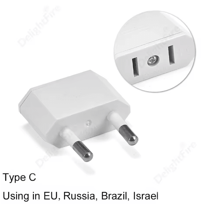 US To EU Travel Plug Adapter 4