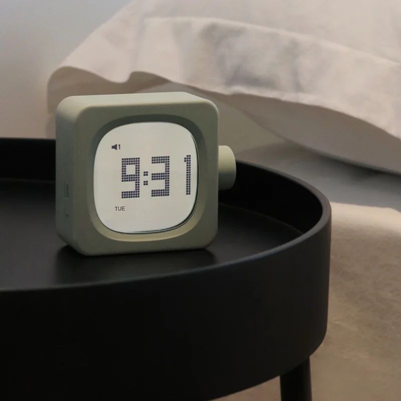 Square Digital LED Alarm Clock With USB Charger  Timer 10