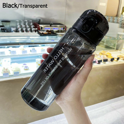 Leakproof Sports Water Bottle Transparent Drinking Bottle Portable Frosted Gym Travel Bottle 7