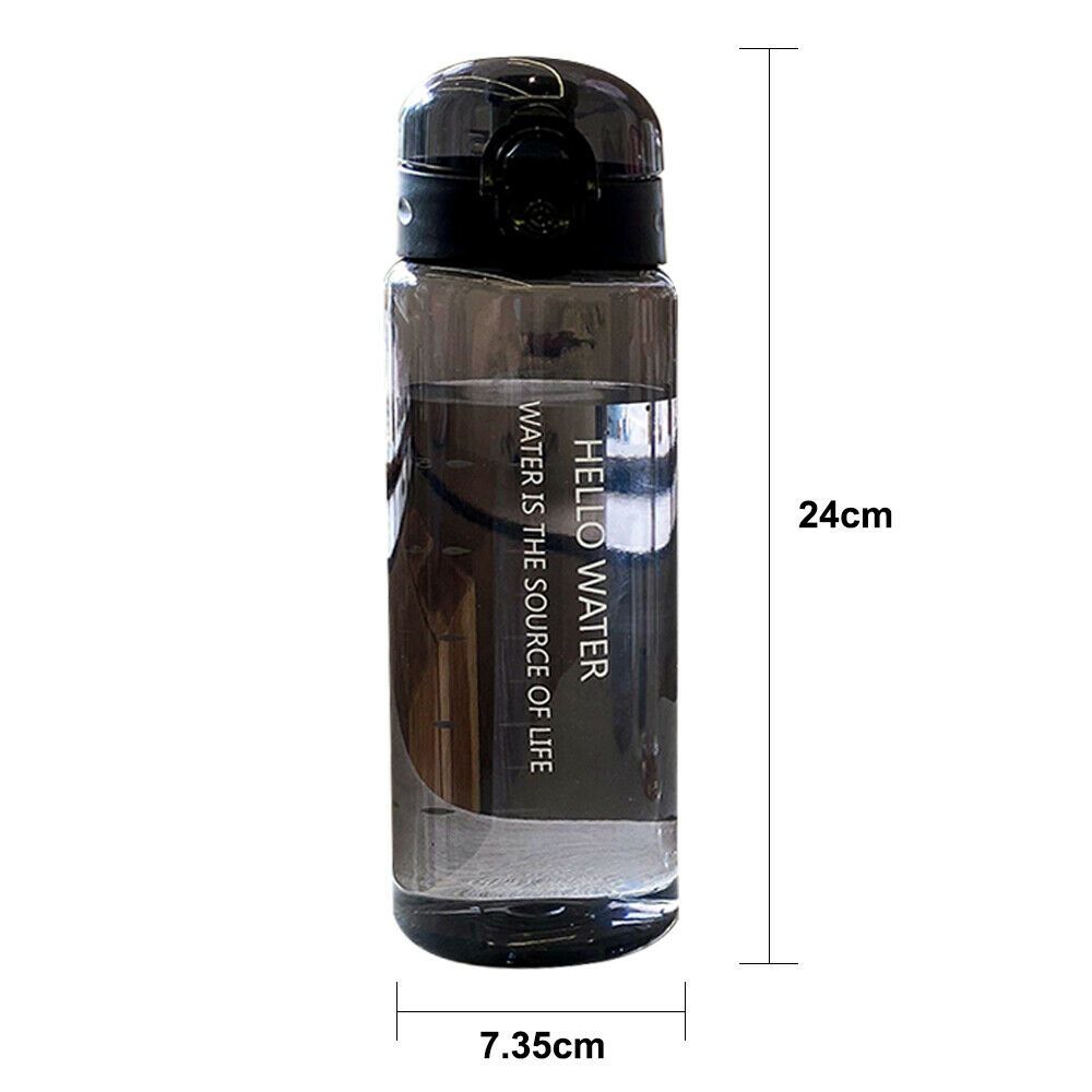 Leakproof Sports Water Bottle Transparent Drinking Bottle Portable Frosted Gym Travel Bottle 5