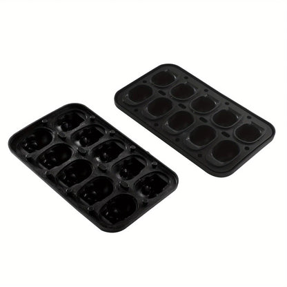 Skull  Whiskey Silicone Ice Mold  10Cavity FoodGrade Ice Block Tray With Filling Funnel 6