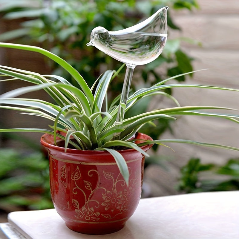 Lazy Water Dispenser, Imitation Glass Plastic Bird Dripping Machine, Automatic Travel Dispenser for Effortless Watering