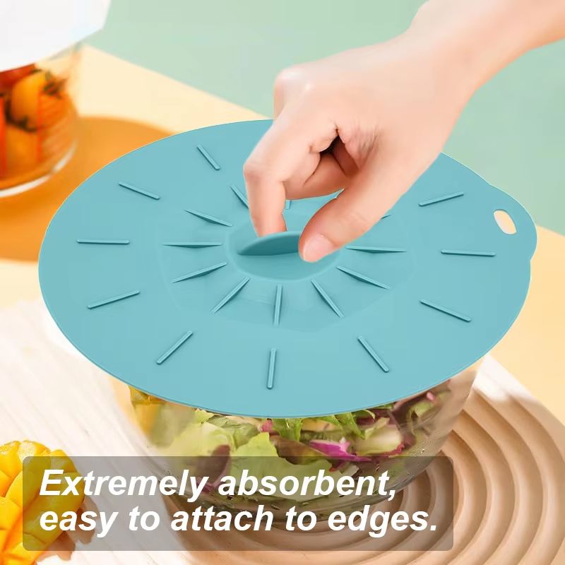 5Pack Silicone Microwave Splatter Covers  Reusable HeatResistant Suction Lids In 5 Sizes 5