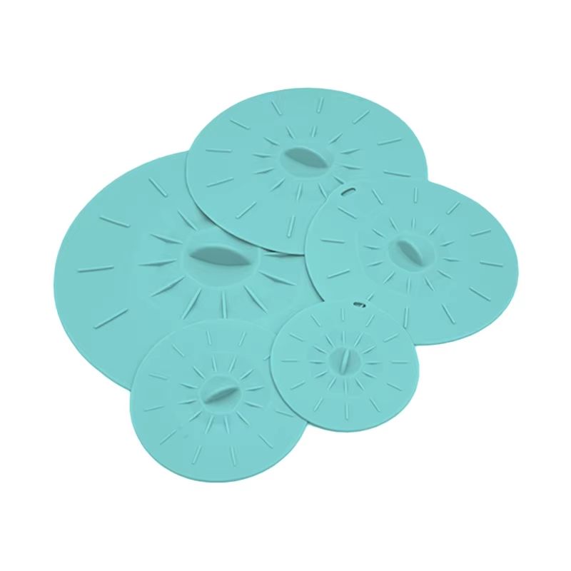 5Pack Silicone Microwave Splatter Covers  Reusable HeatResistant Suction Lids In 5 Sizes 9