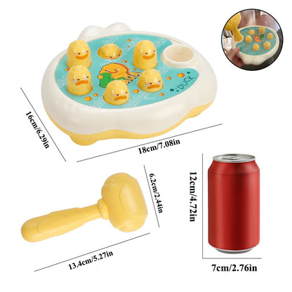 DuckFrogPig Montessori Learning Toy Educational Puzzle Gift With Hammer For Toddler Boys And Girls  3
