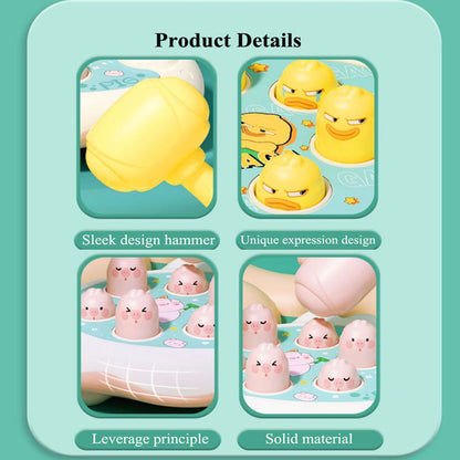 DuckFrogPig Montessori Learning Toy Educational Puzzle Gift With Hammer For Toddler Boys And Girls  4