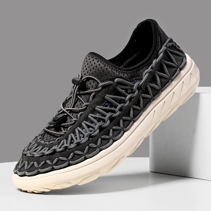 Mens Summer Sandals Fashion Handwoven Casual Shoes High Quality Designer Sneakers 1