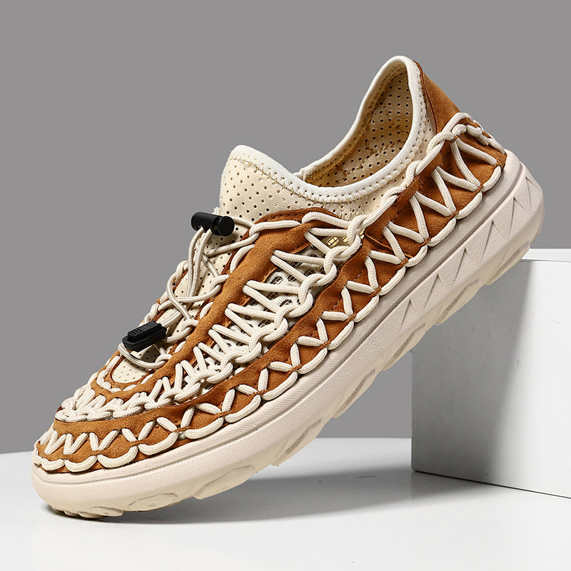 Mens Summer Sandals Fashion Handwoven Casual Shoes High Quality Designer Sneakers 7